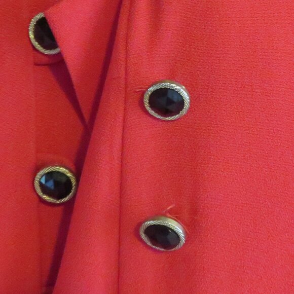 2 Piece Dawn Joy II Red & Black Dress Suit Jacket and Skirt - Picture 10 of 14